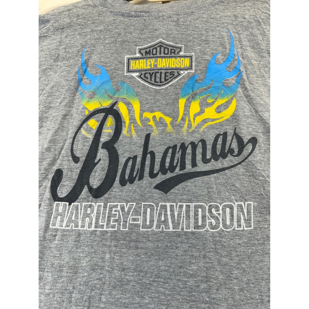 Harley-Davidson T-Shirt Mens XXXL Gray Bahamas Graphic Logo Short Sleeve Cotton - Picture 11 of 11